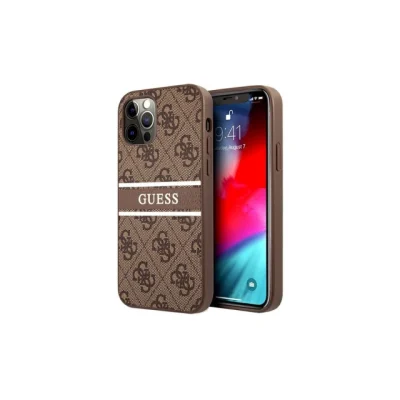 Guess Apple iPhone 12 Pro Max brown hardcase 4G Stripe