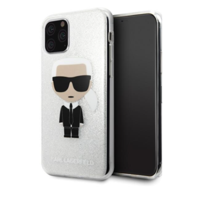 Karl Lagerfeld Glitter Ikonik Karl Ασημί iPhone 11 Pro