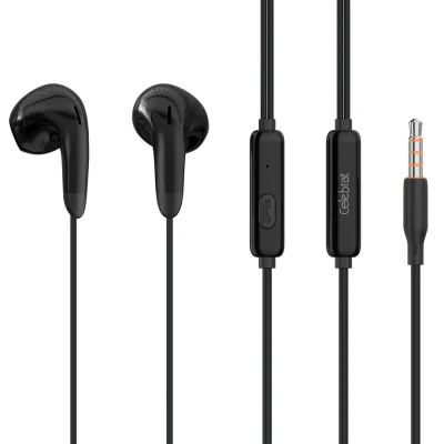 CELEBRAT earphones με μικρόφωνο G27, 3.5mm, 1.2m, μαύρα