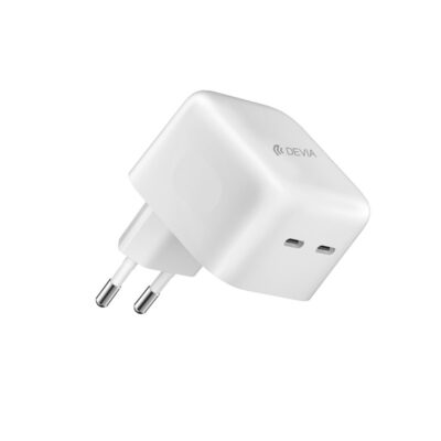 Devia wall charger Extreme PD 35W 2x USB-C white