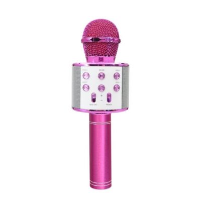 Forever BMS-300 Microphone with Bluetooth Speaker Ασύρματο Μικρόφωνο Karaoke – Pink